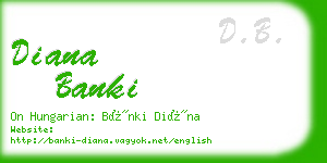 diana banki business card